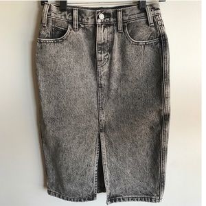 Levis Vintage Revival Acid Wash Denim Pencil Skirt